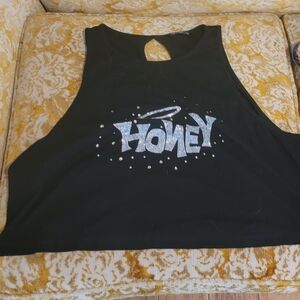 Black Graphic Tank Top